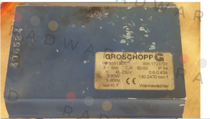 WK 1723701    NR 8551307 OEM Groschopp