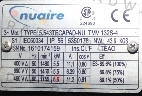 5.543TECAPAD-NU TMV 132S-4 Nuaire