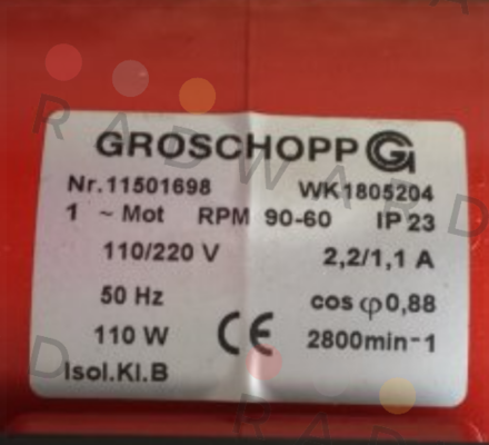 Nr. 11501698 WK 1805204 - OEM Groschopp