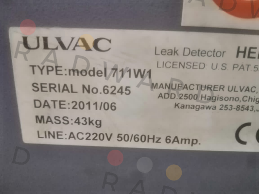 Model 711W1 ULVAC