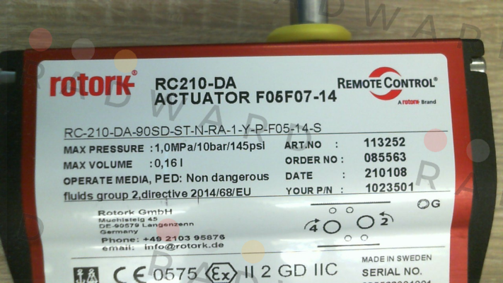 PA-RC-210-DA Rotork