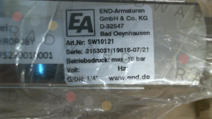 SW10121 End Armaturen