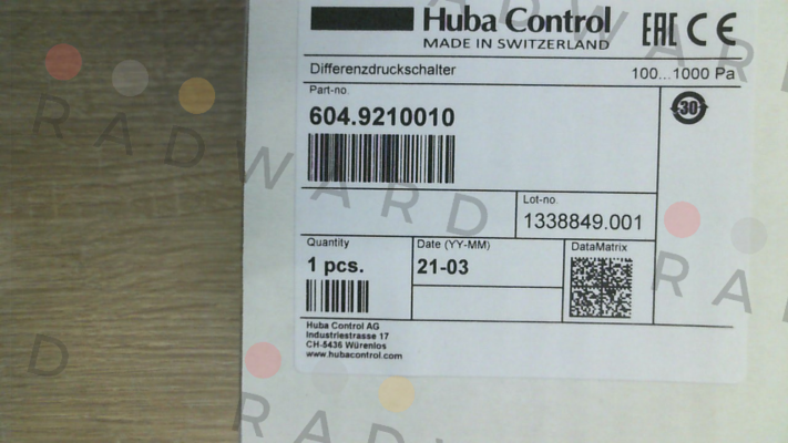 604.9210010 Huba Control