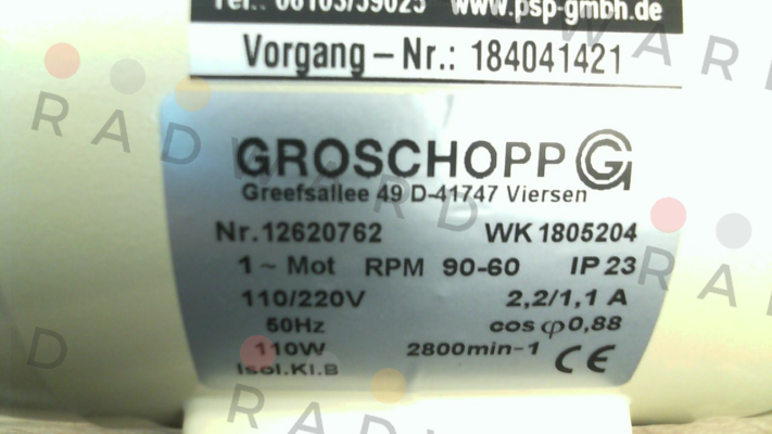 VE31-D-L-25-S i= 10:1, WK 1805204 Groschopp