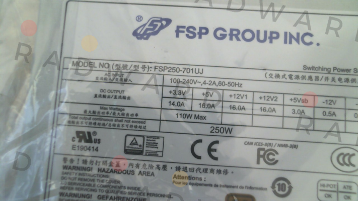 9PA250CK12 / FSP250-701UJ Fsp