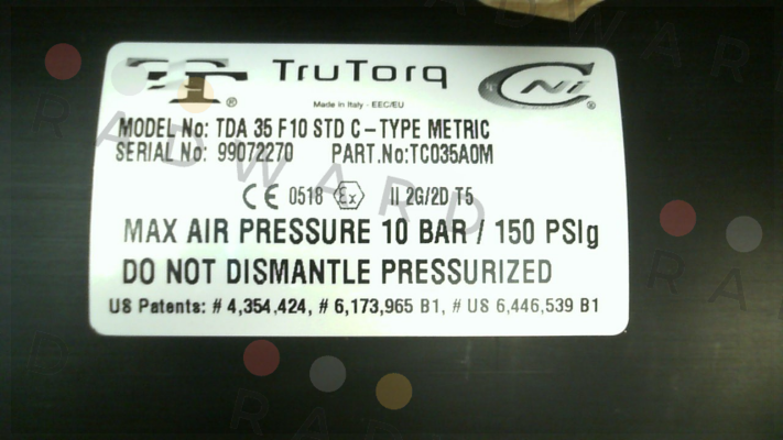 TDA 35 F10 STD C-TYPE Trutorq