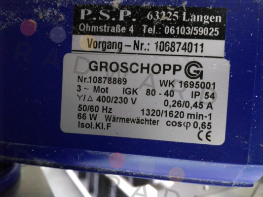 IGKU80-40/Z20  Groschopp