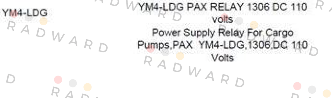 YM4-LDG PAX RELAY 1306 DC 110  Luxco (formerly Westronics)