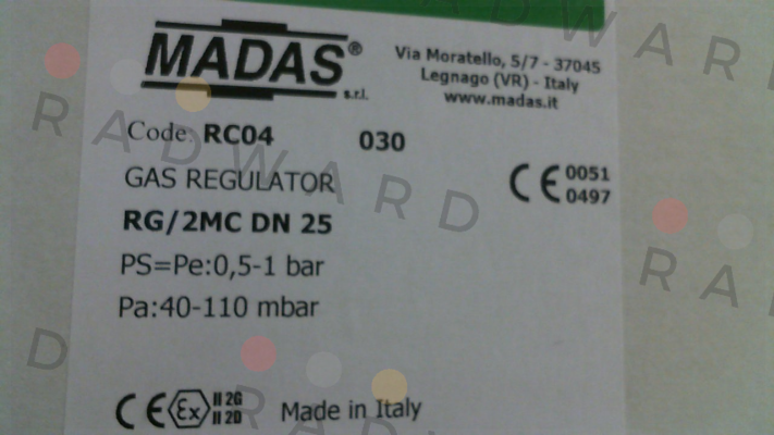 FRG/2MC DN 25 Madas