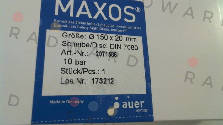 DIN 7080-10 150mmX20mm Maxos