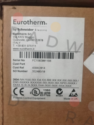 2604F/VH/1  Eurotherm