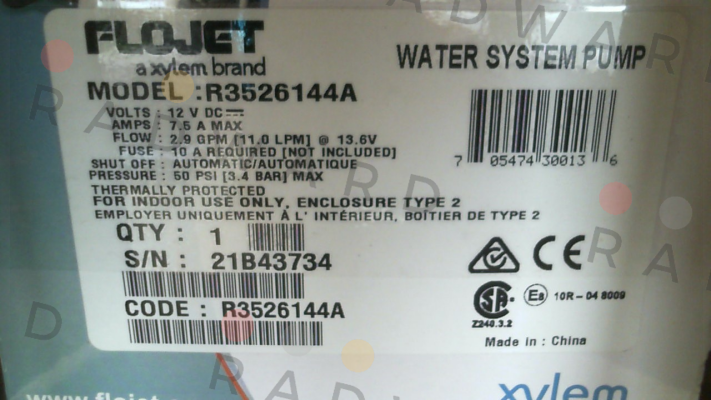 R3526-144A Flojet Pump