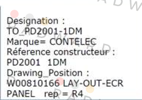 PD2001 - 1DM 1KO/1KO/J - OEM  Contelec