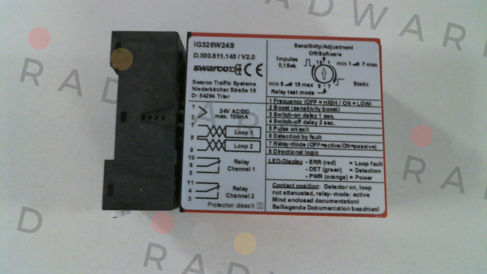 D.000.611.145 IG326W24S - 2 Ch. 24V, S-Int SWARCO