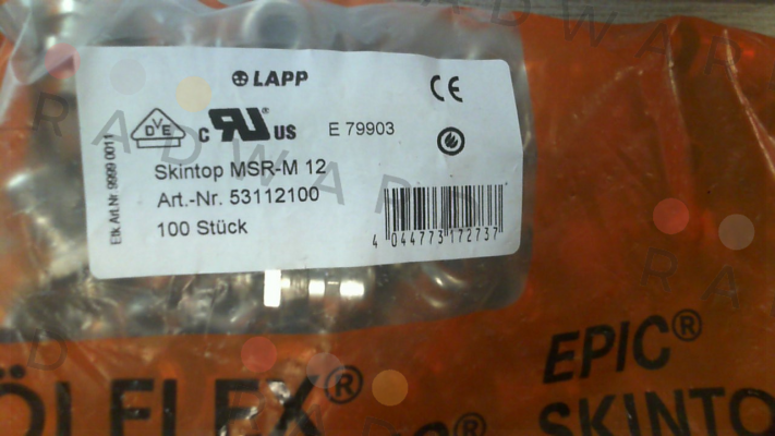 P/N: 53112100, Type: MSR-M Lapp Kabel