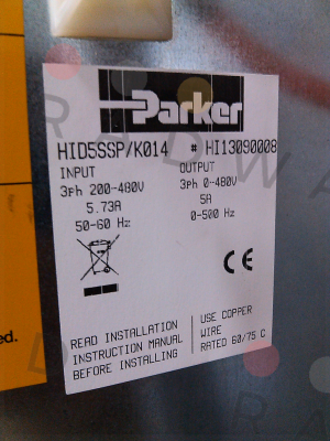 HID5SSP/K014, Nr:HI13090008  Parker