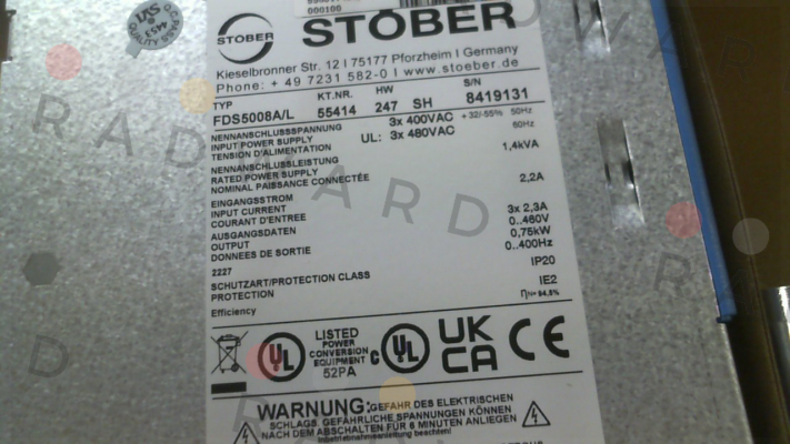 MV0000000831 - FDS5008A/L Stober