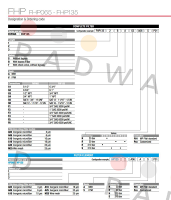 FHP-135-3-B-A-G2-A16-N-P01 MP Filtri