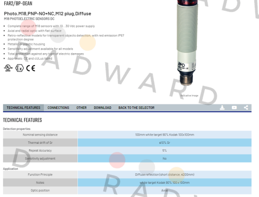 FAR2/BP-0EAN Micro Detectors / Diell