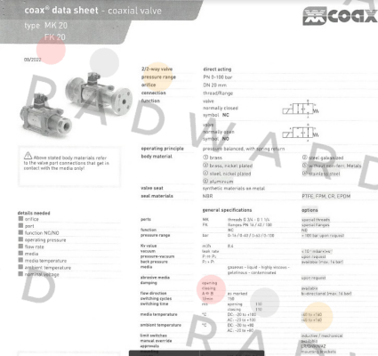 MK 20 NC Coax