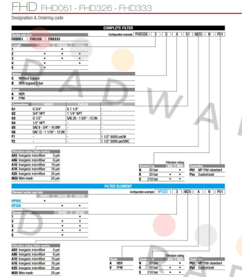 FHD-051-3-B-A-G1-M25-N-P01 MP Filtri