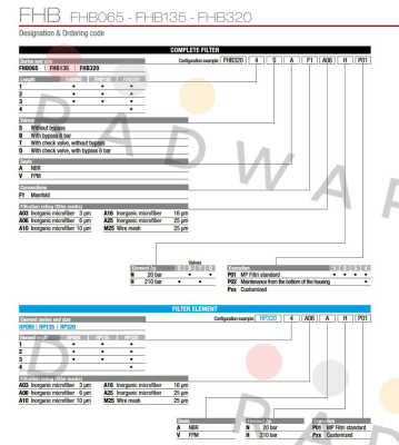 FHB-065-1-B-A-F1-A10-N-P01 MP Filtri