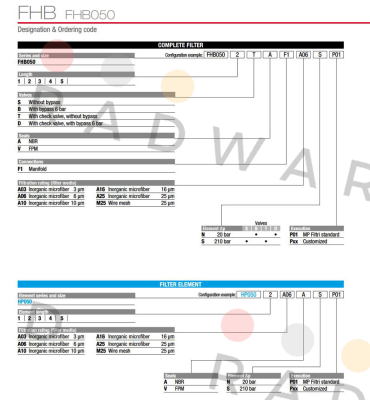 FHB-050-1-B-A-F1-A10-N-P01 MP Filtri