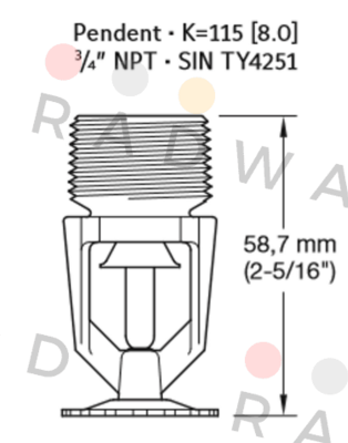 SO-TY4151BR155 same as 575901155 Tyco Fire