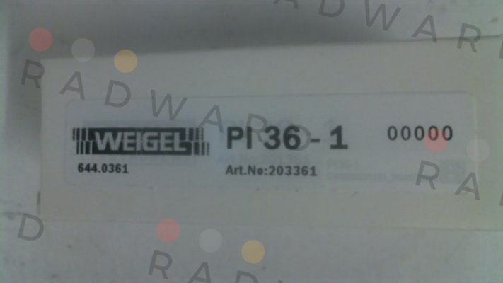 Nr. 644.0361 / Type PI 36-1 Weigel