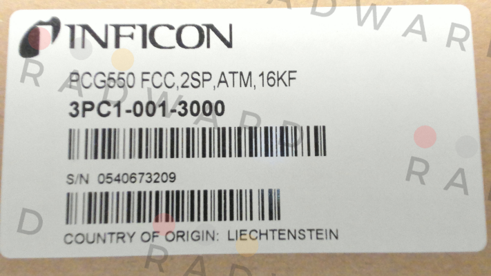 Nr. 3PC1-001-3000 Type PCG550 FCC,2SP,ATM,16KF Inficon